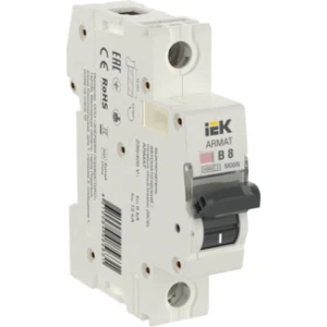 IEK ARMAT Автоматический выключатель M06N 1P B 8А - AR-M06N-1-B008 IEK ARMAT Автоматический выключатель M06N 1P B 8А - AR-M06N-1-B008