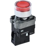 IEK Кнопка управления LA167-BW3472 d=22мм RC 1р с подсветкой красная
