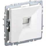 IEK BRITE Розетка компьютерная RJ45 кат.6 РК11-БрБ белый