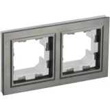 IEK BRITE Рамка 2-местная IP44 РУ-2-БрШ-44 шампань