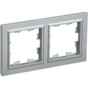 IEK BRITE Рамка 2-местная РУ-2-БрА алюминий - BR-M22-K47 IEK BRITE Рамка 2-местная РУ-2-БрА алюминий - BR-M22-K47