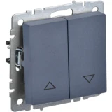 IEK BRITE Выключатель жалюзи 10А ВС10-1-5-БрМ маренго