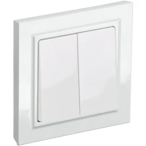 IEK BRITE Выключатель 2-клавишный 10А в сборе ВСР10-2-0-БрБ белый - BR-V20-0-10-K01-F IEK BRITE Выключатель 2-клавишный 10А в сборе ВСР10-2-0-БрБ белый - BR-V20-0-10-K01-F