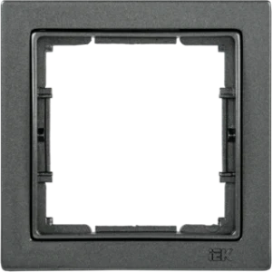 IEK Рамка 1-местная квадратная РУ-1-БА BOLERO Q1 антрацит - EMB12-K95-Q1 IEK Рамка 1-местная квадратная РУ-1-БА BOLERO Q1 антрацит - EMB12-K95-Q1