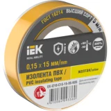 IEK Изолента 0,15х15мм желтая 5м