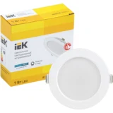 IEK Светильник светодиодный ДВО 1611 круг 7Вт 4000К IP20 белый