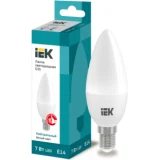 IEK Лампа светодиодная C35 свеча 7Вт 230В 4000К E14
