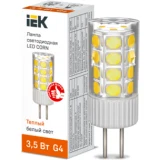 IEK Лампа светодиодная CORN капсула 3,5Вт 230В 3000К керамика G4