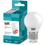IEK Лампа светодиодная G45 шар 7Вт 230В 4000К E27