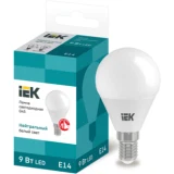 IEK Лампа светодиодная G45 шар 9Вт 230В 4000К E14