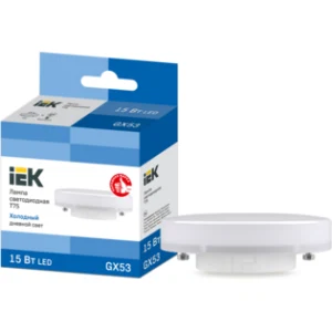 IEK Лампа светодиодная T75 таблетка 15Вт 230В 6500К GX53 - LLE-T80-15-230-65-GX53 IEK Лампа светодиодная T75 таблетка 15Вт 230В 6500К GX53 - LLE-T80-15-230-65-GX53
