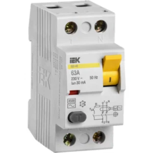 IEK Выключатель дифференциальный (УЗО) ВД1-63 2Р 63А 30мА - MDV10-2-063-030 IEK Выключатель дифференциальный (УЗО) ВД1-63 2Р 63А 30мА - MDV10-2-063-030