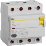 IEK Выключатель дифференциальный (УЗО) ВД1-63 4Р 40А 30мА тип А