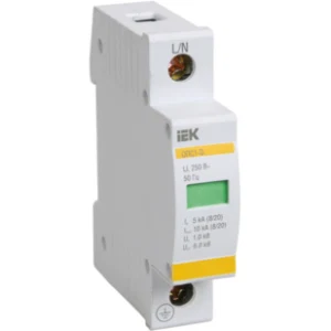 IEK Ограничитель импульсных перенапряжений ОПС1-C 1Р 20/40кА 400B - MOP20-1-C IEK Ограничитель импульсных перенапряжений ОПС1-C 1Р 20/40кА 400B - MOP20-1-C