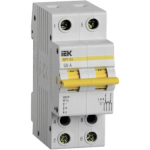 IEK Выключатель-разъединитель трехпозиционный ВРТ-63 2P 50А - MPR10-2-050 IEK Выключатель-разъединитель трехпозиционный ВРТ-63 2P 50А - MPR10-2-050