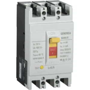 IEK Выключатель автоматический ВА66-31 3Р 40А 18кА GENERICA - SAV10-3-0040-G IEK Выключатель автоматический ВА66-31 3Р 40А 18кА GENERICA - SAV10-3-0040-G