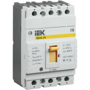 IEK Выключатель автоматический ВА44-33 3Р 160А 15кА - SVA4410-3-0160 IEK Выключатель автоматический ВА44-33 3Р 160А 15кА - SVA4410-3-0160