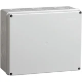 IEK Коробка распаячная КМ41342 для открытой проводки 240х195х90мм IP55 (RAL 7035, монтажная плата, кабельные вводы 5шт)