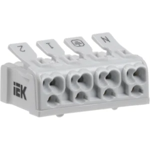 IEK Клемма пружинная соединительная КСПн4-2L+N+PE - UKZ-B06-4P-F1-E0-10 IEK Клемма пружинная соединительная КСПн4-2L+N+PE - UKZ-B06-4P-F1-E0-10