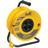 IEK Катушка УК40 с термозащитой 4 места 2P+PE/40м 3х1,0мм2 INDUSTRIAL