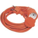 IEK Шнур УШ-01РВ с вилкой и розеткой 2P+PE/30м 3х1,0мм2 IP44 оранжевый